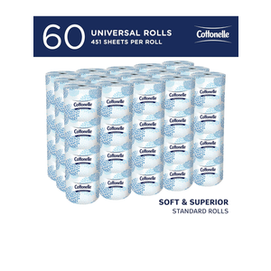 Cottonelle Professional Standard Roll Bulk Toilet Paper (17713), 2-Ply, White (60 Rolls of 451 Sheets, 27,060 Sheet Total)