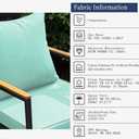 All Smiles Outdoor Chair Cushions for Patio Furniture Set of 24x24 Inch for Deep Seat Waterproof Fade Resistant Replacement Cushions with Removable Cover for Yard Garden Deck,Aqua Turquoise Teal