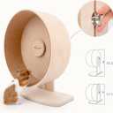 Niteangel Wooden Hamster Exercise Wheel: - Silent Hamster Running Wheel for Hamsters Gerbil Mice and Other Similar-Sized Small Pets (M)