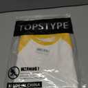 Topstype Girls' Soft Raglan Short Sleeve Summer T Shirts Crew Neck 5-14 Years (White and Yellow)