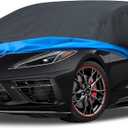 Car Cover Waterproof All Weather Outdoor Windproof Dustproof UV Protection Fit Coupe Audi e-tron GT,Chvrolet Camaro/Monte Carlo,Dodge Challenger/Charger,Honda Clarity etc. (C5-Fit Coupe/Cabrio-Length 192-203 inch)