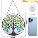 8" Tree of Life Suncatchers for Windows, Tree of Life Stained Glass Window Hanging,Sun Catcher for Windows, Tree of Lifes Decor with Hook,Suncatchers Trees Window Hangings Gifts for Mom