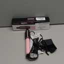 Mini Thermal Brush 3 Temperature Adjustable, 3/4 Inch Travel Curling Iron for Short Hair, Heated Round Brush for Touch ups and Small Curls, Travel Size Curling Wand, Dual Voltage, Pink