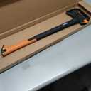 X25 Wood Splitting Axe, 28 Camping Outdoor Hatchet for Wood Splitting and Kindling, Forged Carbon Steel Heat Treated Hand Maul Tool, Nylon Hollow Handle Shock Reduction Handle