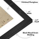 Americanflat 20x28 Picture Frame with Polished Plexiglass - Use as 16x24 Frame with Mat or Display 20x28 Photo Without Mat - Hudson Collection - Wide Picture Frames for Wall Display - Black