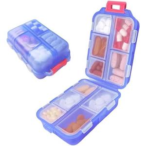 Large Pill Organizer Travel Daily Pill Container Mini Medication Organizer Storage Pill Organizer Pill Case 7 Day (Blue)