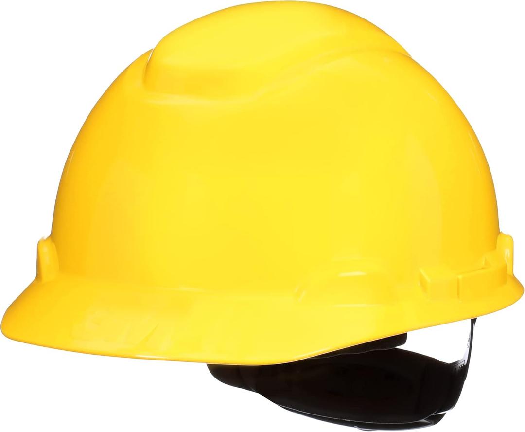 3M Hard Hat SecureFit H-700 Series Cap Style Safety Helmet with Uvicator Sensor, 4-Point Pressure Diffusion Ratchet Suspension (1 Count (Pack of 1), Yellow)