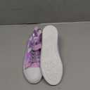 Toandon Girls Kids Canvas Shoes Sneakers for Color Change Flipping Sequins Glitter Sparkle Glimmer High Top Adjustable Hook Loop Straps Velcro Non Slip Lightweight Walking Purple, Size 4