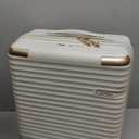 Joyway Carry on Luggage Airline Approved with TSA Lock, Hard Shell 18 Inch Travel Carry-on Suitcase with Spinner Wheels (White)