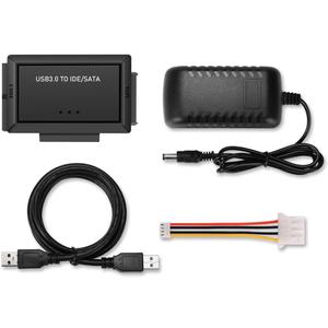 IDE to USB 3.0 Adapter, USB C to SATA/IDE Hard Drive Adapter for 2.5/3.5" HDD SSD, with Power Supply, USB to SATA IDE Converter for Laptop/PC Data Recovery & Transfer (01)