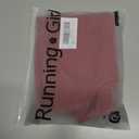 RUNNING GIRL Long Sleeve Workout Tops for Women Soft Crew Neck Basic Tight Cropped Top Casual Seamless Shirt (Red, M)