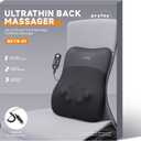 Back Massager with Heat for Pain Relief Deep Tissue, Ultrathin 4D Shiatsu Lower Back Massager, Chair Back Massager for Home Office, Gifts for Women Men