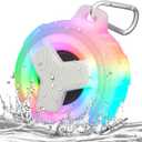 EBODA Bluetooth Shower Speaker, Portable Bluetooth Speakers, IP67 Waterproof Wireless Speaker with LED Light, 2000mAh, True Wireless Stereo, for Men and Women, Unique Music Gifts (Crystal)