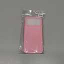 for iPhone 17 Pro Max Phone Case Liquid Silicone, Cute Girly Thin Ultra Slim Jelly Soft Rubber Gel Protective Glossy Hard Plastic Case, Plain Solid Color Cover for Women Girl, Light Pink