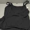 V FOR CITY Plus Size Tank Top for Women with Shelf Bra Adjustable Wide Strap Camisole Summer Basic Cotton Udershirts 1X-5X (Black, XL)