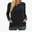 Womens Tunic Tops Dressy Casual Fall Long Sleeve Pullover T Shirts Crew Neck Shirts Basic Tee Tops Blouse XL