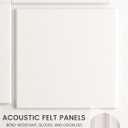 Bumusty Large Cork Board 48" x 36" Alternative - 12 Pack Felt Wall Tiles with 70 Safe Removable Adhesive Tabs, 30 Pushpins, Cork Boards for Walls Pin Board Bulletin Board Office Decor (Milky White)