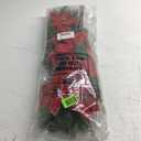 Hotop 6 Pcs Christmas Artificial Poinsettias Florals 19.6 Inch Large Christmas Poinsettia Decorations Red Green Christmas Flower Picks Stem for Christmas Tree Ornament Wreath DIY Xmas Party Decor