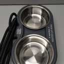 Heated Cat Bowl, Outdoor Heated Pet Bowls with Double Stainless Steel Bowl 24 OZ, Water Food Bowls for Cat Pet, Provide Drinkable Water and Hot Food in Winter