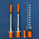 U-100 1mL Syringe with 30G 1/2 inch Needles Individual Package Pack of 100