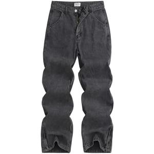 KGYA Men's Camo Cargo Pants, Tactical Baggy Straight Wide Legs Denim Work Military Trousers, 30 x 30