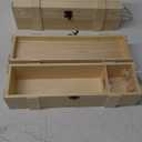 2 Pack Wooden Wine Box for Single Bottle Unfinished Wood Nautical box for Wine Natural Wood Case with Twine Handle for Crafts Gifts