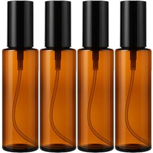 60ml/2Oz Amber Glass Spray Bottle with Black Fine Mist Atomizer Refillable Empty Bottle DIY Spray Containers for Essential Oils, Perfume, Toner, Cleaning Solution, Aromatherapy, Travel