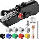 Handheld Sewing Machine, Mini Portable SewingMachine for Beginners, Electronic Small Sewing Machine for Quick Stitching & DIY Crafts, Complete Sewing Kit (Black)