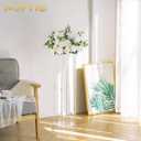 NUPTIO Large Flower Centerpieces for Tables: 17.7 inch Diameter White Artificial Flower Ball Arrangement for Wedding Party Centerpiece - 2 Pcs Fake Floral Rose for Bridal Shower Decorations