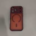 Thomo Magnetic for iPhone 17 Pro Case, [Compatible with Magsafe] [Full Camera Protection] Translucent Matte Military Grade Shockproof with Anti-Fingerprint Phone Cover 2025, Red