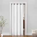 PANELSBURG 48 Wide Doorway Curtain, Closet Curtain for Open Closet, Extra Width for Fulless Aternative to Accordion Door, White