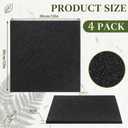 Nuanchu 16 Pcs Rubber Stepping Stones Outdoor 12 x 12 Inch, Square, Black