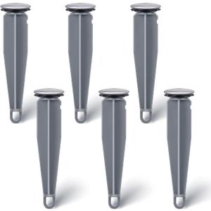 Enhon Pop up Stoppers Compatible with Moen Drain Components, Chrome Bathroom Sink Drain Plunger, 4-7/8 Tall, 1-1/4 Cap Dia, with 1 Mounting Hole and Gasket Seal, Replacement for 88994 (6 Pack)