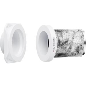 Magnetic Dryer Vent Coupling FR ABS V-0 Dryer Vent Connector Kit Airtight Seal Easy to Clean Quick Connector Including a 2.6ft 4" Duct and two Clamps, White, SDV180, Medium