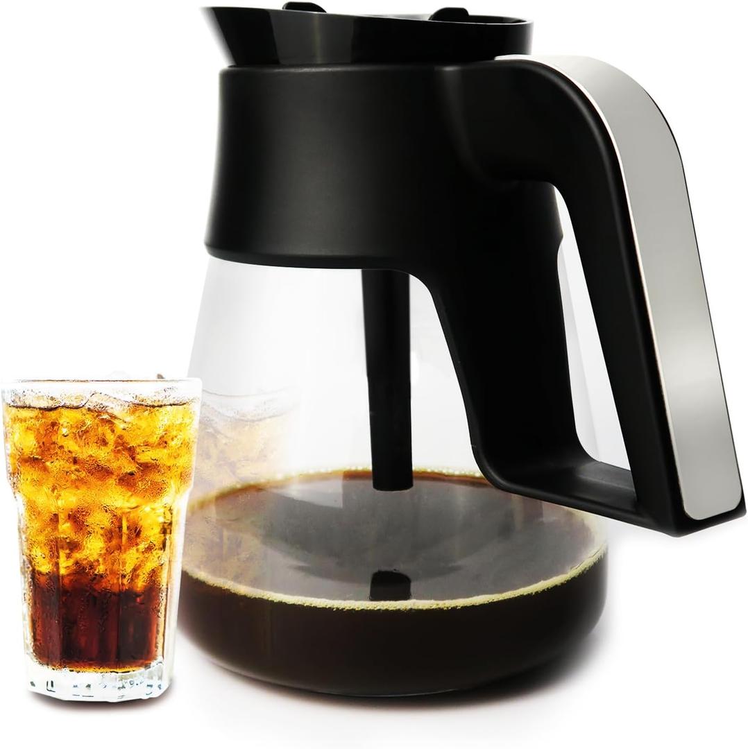 10-Cup Borosilicate Glass Carafe for Ninja Coffee Makers | Replacement Pot Compatible with Ninja CM371 CM401 CP301 CF091 CM300 Series | Durable (50oz)