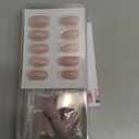 BTArtbox Press On Nails Oval - Soft Gel Press on Nails Oval Nails Fake Nail with Nail Glue, Fit Perfectly, Reusable Glue On Nails in 16 Sizes, Taro Milkshake