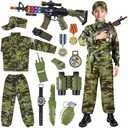 Metemot Kids Army Costume for Boys, Military Army Costume with Army Toys, Solider Boy Dress up, Halloween Costumes for Boys…3+