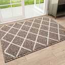 Finchitty Indoor Door Mat, Dirt Resistant and Absorbent, Low-Profile, Non-Slip, Washable Inside Floor Mats for Front Door, Back, and Entrance, 36" x 24", Khaki