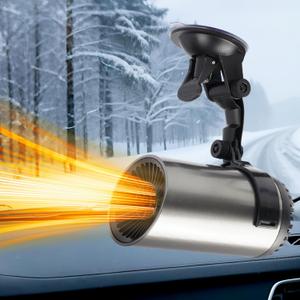 Car Heater, 12V Portable Car Heater that Plugs into Cigarette Lighter, Defroster for Car Windshield, 2 in 1 Heating & Cooling Fast Heating Defrost Defogger with Suction Holder