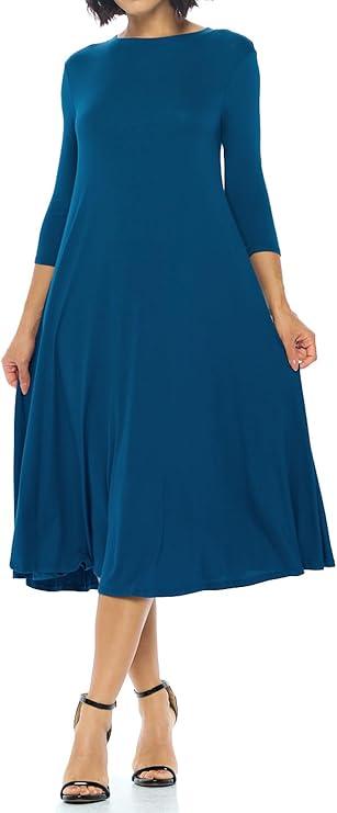 Iconic luxe womens A-line, Blue, XL