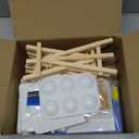 Mini Canvas and Easel, Cridoz 47 Pieces Small Canvas Painting Set Includes Mini Easel, Acrylic Paint, Paintbrushes and Palette for Artists Art Party Sip and Paint Night