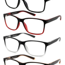 Reading Glasses for Men 4-Pack Stylish Computer Readers with Spring Hinges, Anti Glare/Eye Strain Filter UV Ray Blue Light Blocking Two-Tone Reader Eyeglasses,+2.75 Magnification Strength