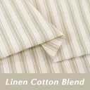 Mini Curtains for Small Windows 18 Inch Length 24w 18L Long Cafe Pinch Pleated Striped Farmhouse Curtains for Kitchen