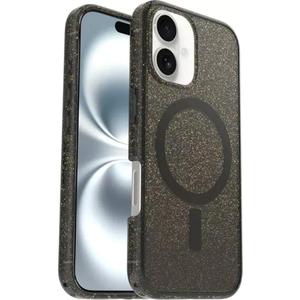 OtterBox iPhone 16 (Only) - Symmetry Clear Series+ Case - Stardust Night (Silverflake/Trans Black) - Snaps to MagSafe - Ultra-Sleek - Raised Edges Protect Camera & Screen - Non-Retail Packaging