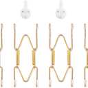 Bilillo 4 Pack Plate Hangers for The Wall, Suitable for 4-5 inch Art Plate, Stainless Steel Invisible Heavy Duty Wire Plate Holder with Wall Hooks, Plate Hangers for Displaying Plates, Platter, Dish