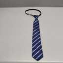 Navy Blue Stripe Zipper School Ties, Formal School Ties for Schools Uniforms, Graduation, Cosplay, Casual (Blue, S)