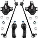 Front Lower Ball Joints Sway Bar End Links Outer Tie Rod Ends for Audi A3 2006-2013 for Volkswagen Eos 2007-2016 Golf 2010-2014 GTI 07-14 Jetta 06-18 Beetle 12-17 Passat 12-16 Rabbit 06-09
