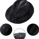 baotongle Dance Hip Hop Jazz Costume Boys Youth Kids 80s 90s Pop Stage Cosplay Party Halloween Sequin Hat Glasses Set for Dance Party