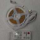 PAUTIX 5V USB COB LED Strip Light 6.56ft/2m 1200lm, 640LEDs Dimmable 3000K Warm White CRI90+ with RF Remote TV Backlight,Flexible Under Cabinet Tape Light for Bedroom,Kitchen,Home,Office DIY Lighting