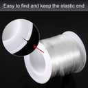 BBTO Clear Elastic Strap Lightweight Elastic Clear Bra Strap for Cloth Sewing Project (33 Yards x 0.06 Inch)